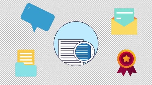 Animated Business Icons Pack With Flat Design