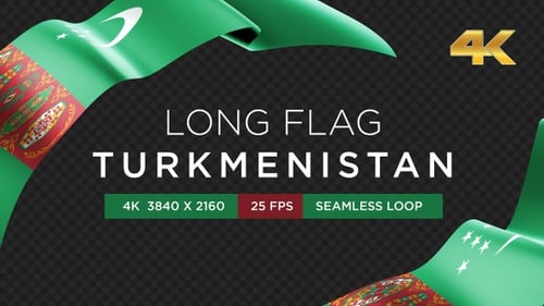 Long Flag Turkmenistan