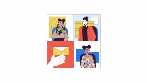 Animated People in Grid for Online Communication