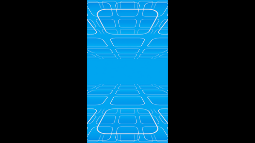 Vertical video transparent blue gradient squares tunnel animation background