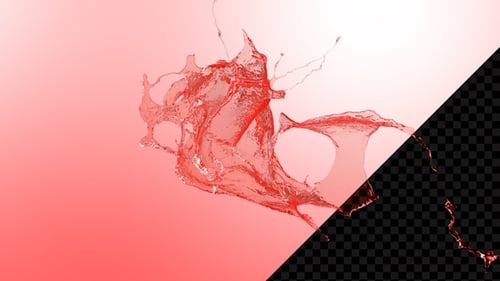 Fluid Red Liquid Heart Splash Animation