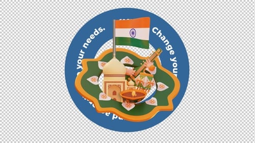 Animated 3D Indian Cultural Celebration Reveal