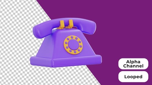 Animiertes 3D-Telefon | Alpha Channel