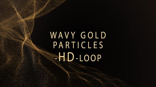 Wavy Gold Particles Background