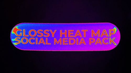 Glossy Glitch Social Media Call to Action Button Pack