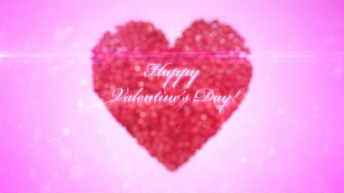 Romantic Red Hearts Particle Reveal for Valentine's Day