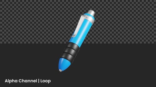 Animação 3D com caneta de volta às aulas | Alpha Loop