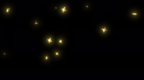 Sparkling stars falling Christmas lights on transparent background
