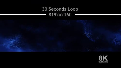 Abstract Blue Particle Flow Background Loop