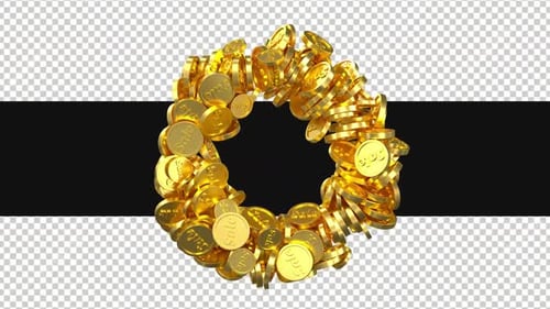 Golden Sale Coin Wreath Formation Animation