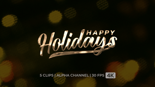 Animated Metallic Script Greeting Reveal Pack