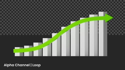 3D Chart Up Animation | Alpha Loop