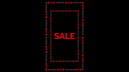 Vertical video black friday sale banner loop animation