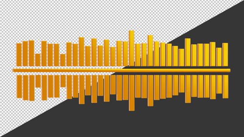 3D Animation of Sound Wave | Alpha Channel