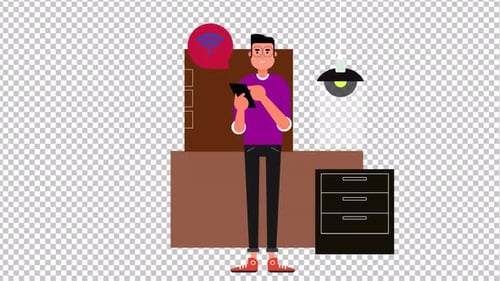 Animación 2D de Smart Home | Alpha Channel