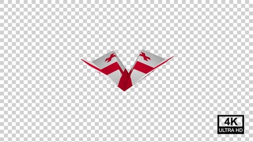 Paper Airplane Of Georgia Flag V3