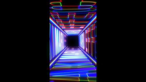 Vertical Neon Nexus Abstract VJ Loop