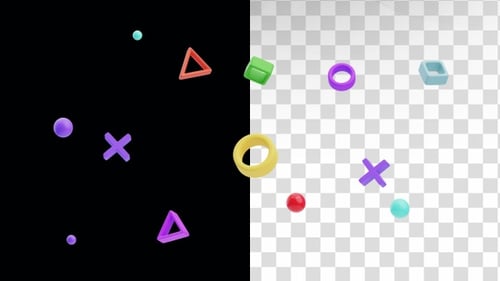 3D Animation of Shape Background