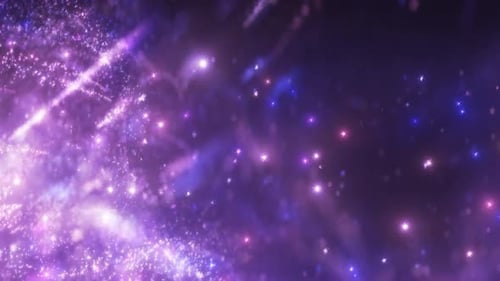 Abstract Glowing Purple Particles Background Loop