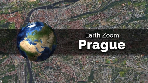 Global Earth Zoom Into Detailed City Map Location