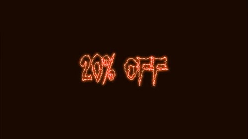Fiery Text Reveal for Halloween Sale and Discounts