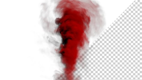 Red Abstract Fluid Smoke Flowing Animation