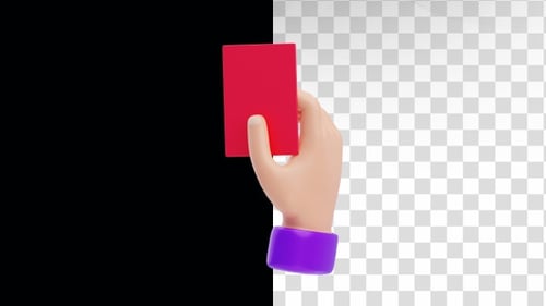 3D Animation of Red Card