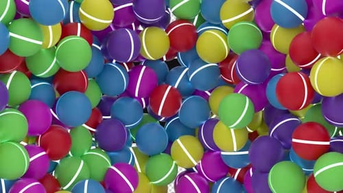 3D bunter Kugelhintergrund auf Alpha
