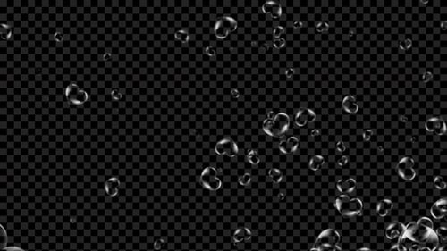 Bubles Heart Seamless Loop Alpha V7