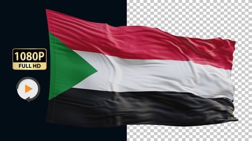 Sudan Flag Hd Loop Alpha