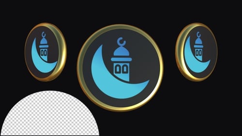 3D Rotating Islamic Icon for Ramadan Eid Opener