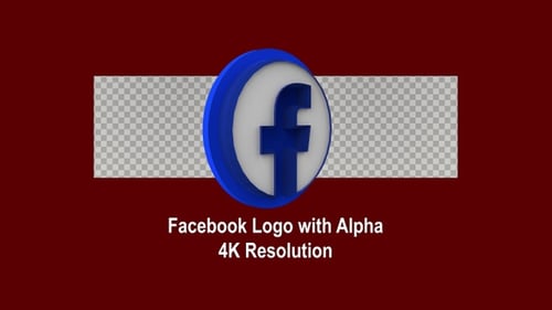 Animated 3D Rotating Facebook Social Media Logo