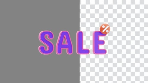 Sale 3d animation | Alpha Channel