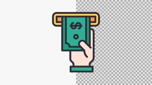 Atm Money Withdraw Animated Icon