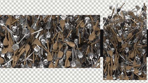 Dynamic Kitchen Utensils Drop Transition