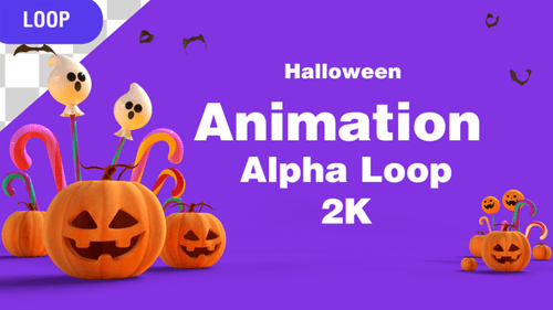 Halloween Animation Alpha Loop 2K