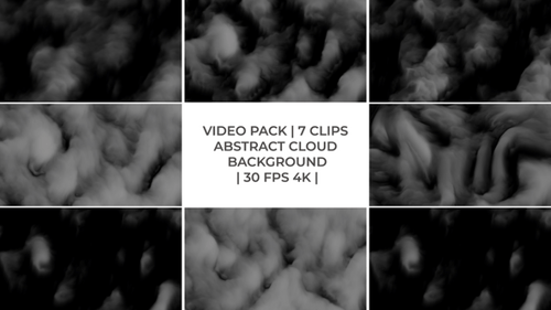 Fluid Abstract Smoke Cloud Background Video Pack
