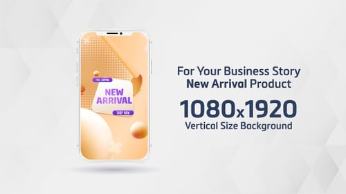 Animated Abstract Promo Banner for Vertical Social Media Stories