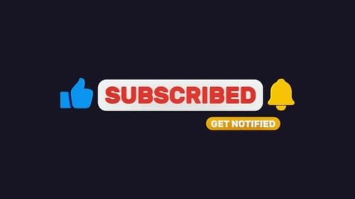 Social Media Subscribe Like and Bell Notification Animation
