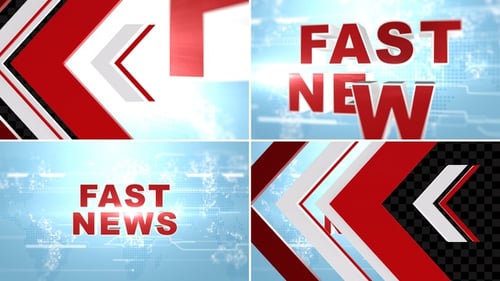 Fast News Title Opener with Dynamic Chevrons