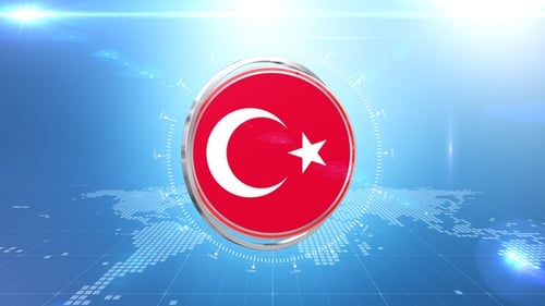 Futuristic Circular Frame Flag Reveal Opener