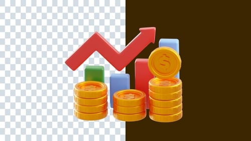 Revenue 3D Animations | Alpha Channel