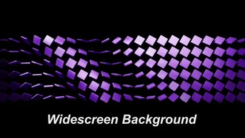 Abstract Geometric Purple Squares Waving Background Loop