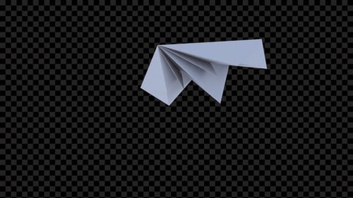 Origami Paper Airplane Flying and Folding Animation