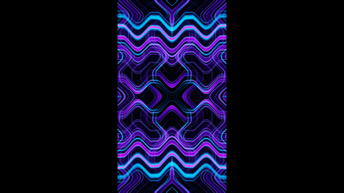 Vertical video purple and blue blinking neon waves vj loop animation