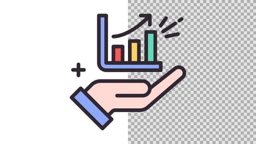 Sales Graphic Increase Animated Icon