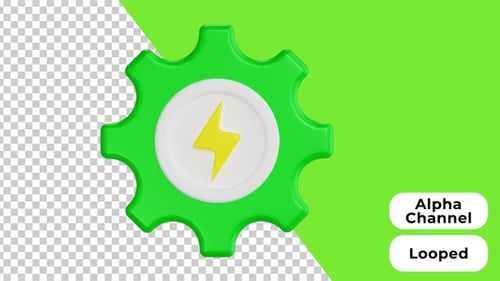 3D Animated Power Setting | Bio Energy | Alpha Channel