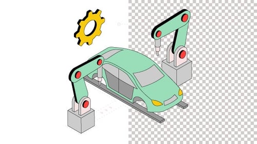 Alpha-Kanal für Animationen zur Automobilherstellung