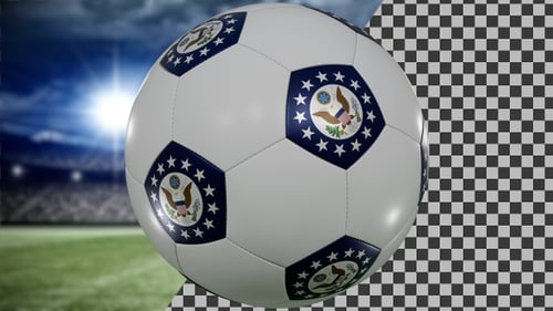 Spinning Football with US Presidential Seal Animation