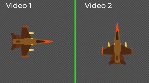 Flat Design Jet Aircraft Fly-By Transition, Backgrounds Motion Graphics ...